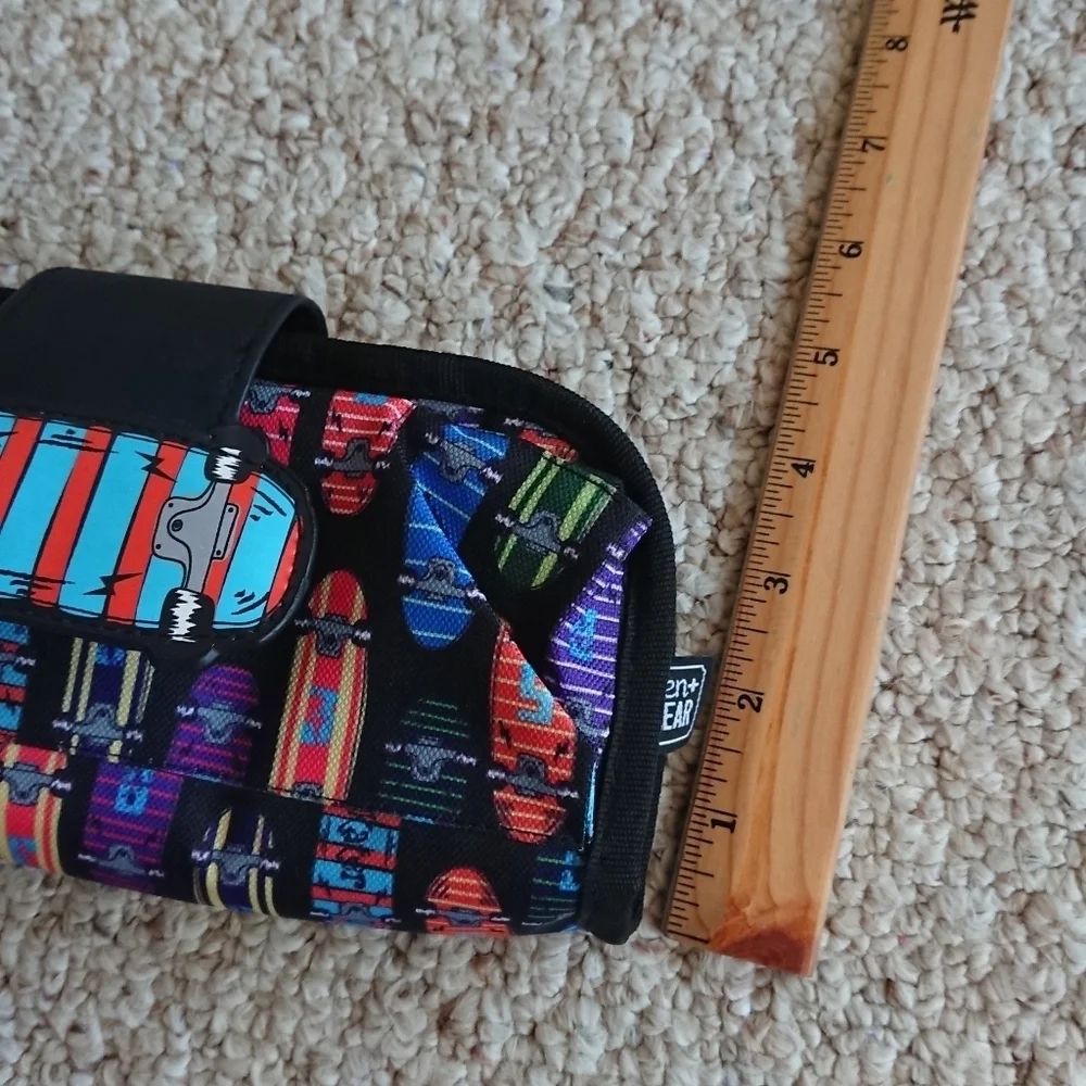 Pen+Gear Fashion Pencil Pouch, Black Skateboard